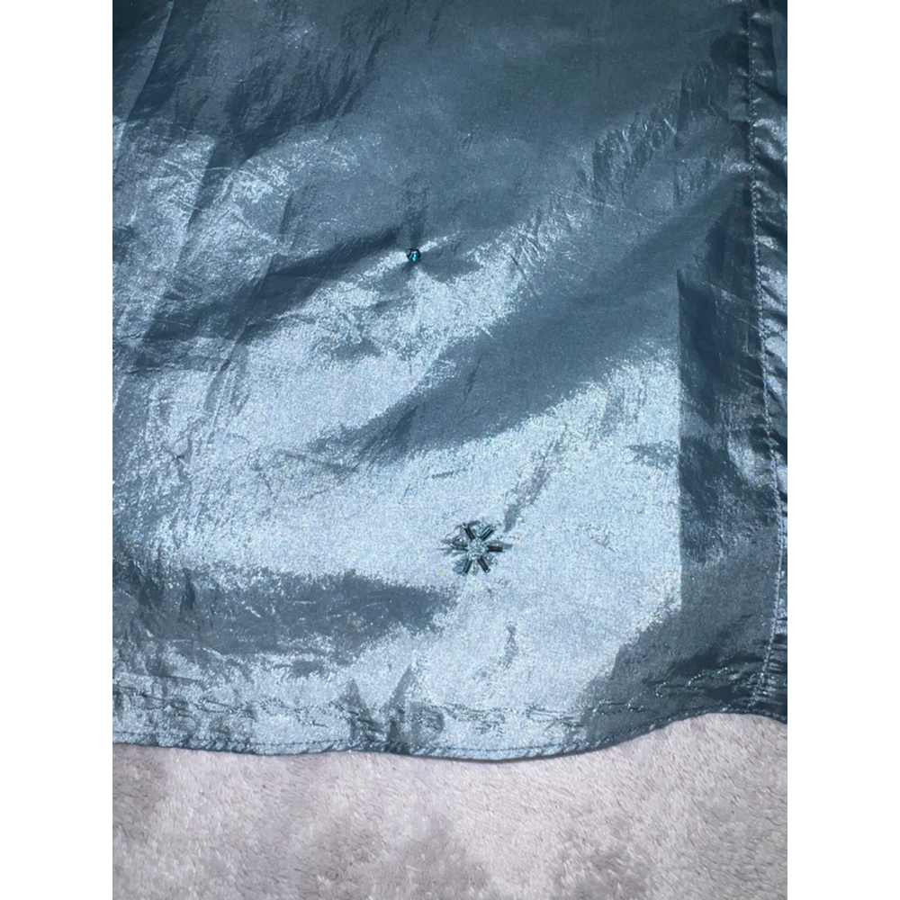 Women's GAP Icey Blue Shimmer A-Line Skirt Size 10 - Picture 7 of 8